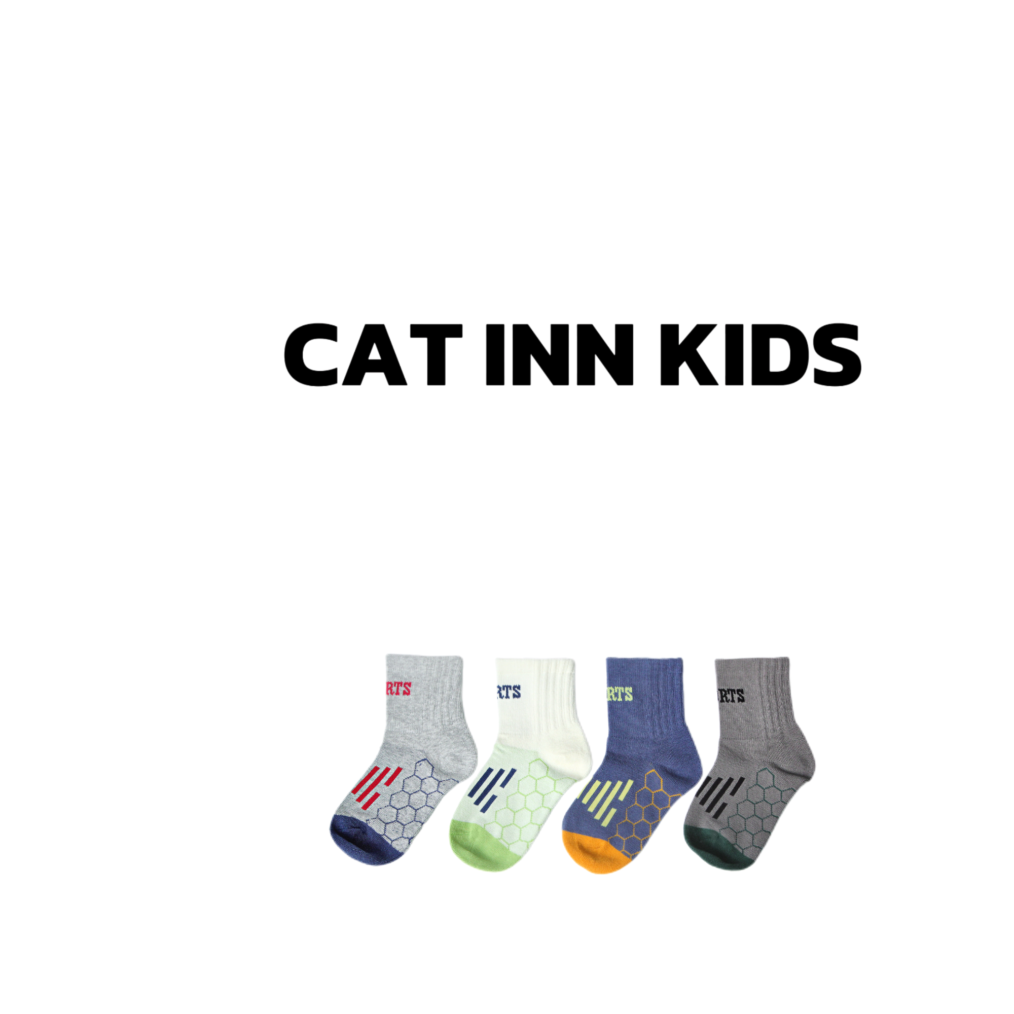 CATINN2025儿童袜子精梳棉无骨透气运动袜舒适柔软潮款中筒袜