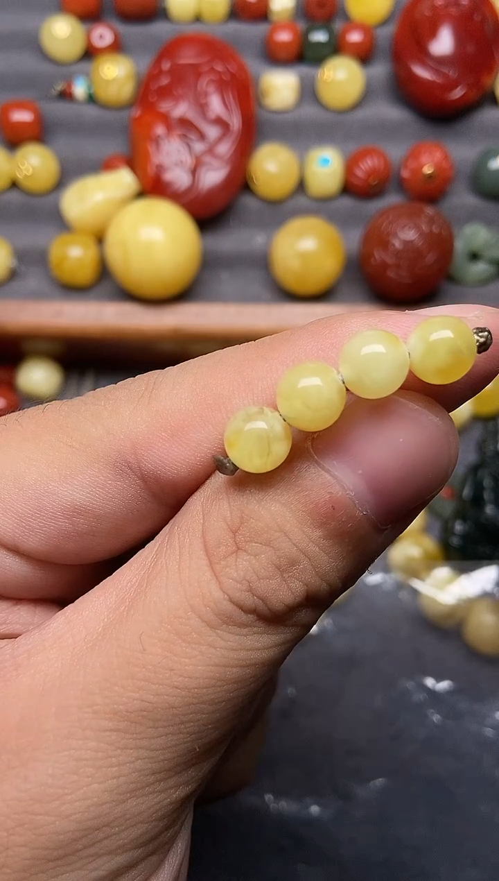 蜜蜡未镶嵌珠宝奇石7mm