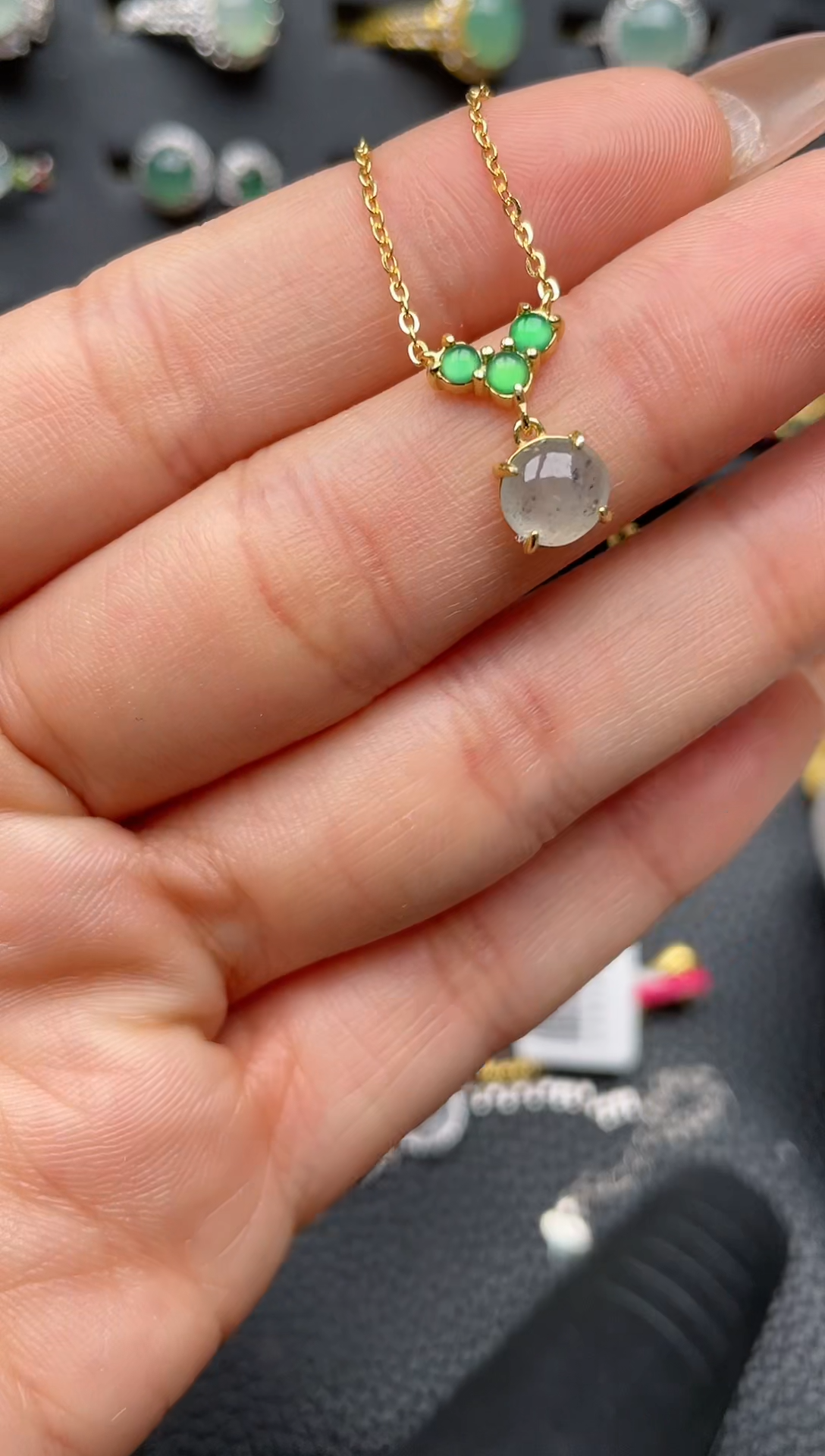 【闪购商品】翡翠戒指银S925镶嵌3333333333  23