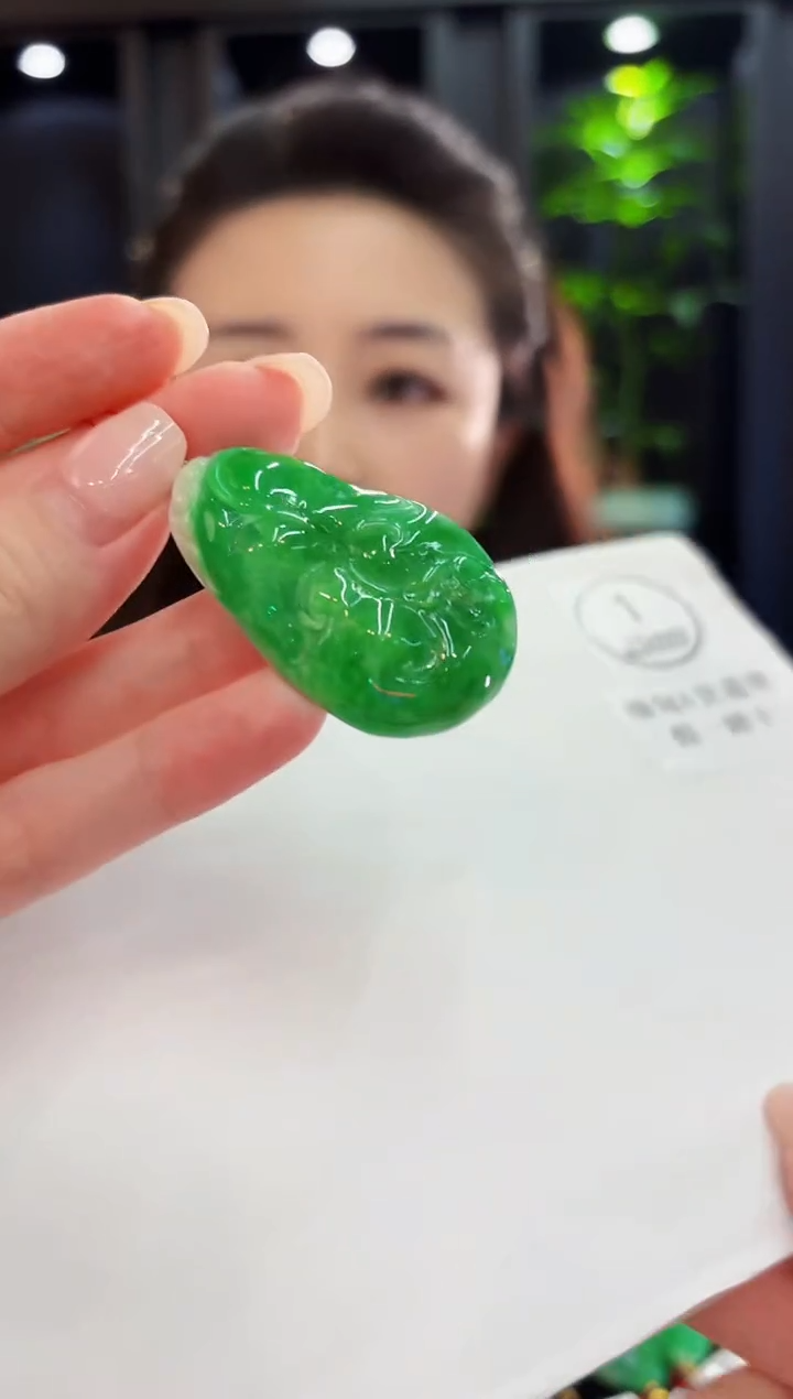 吊坠(不含链)18K金镶嵌翡翠 缅料A货/支持复检/一件