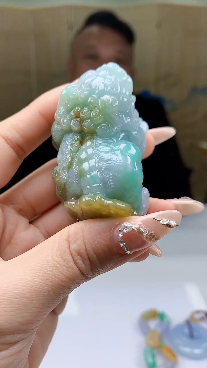 【闪购商品】定制翡翠未镶嵌4969ty-毛货挂件159