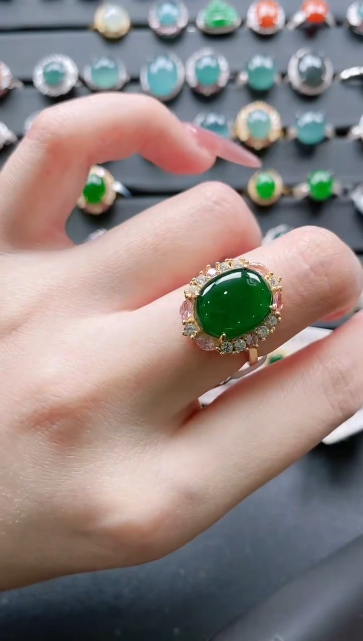 【闪购商品】翡翠戒指银S925镶嵌11111111