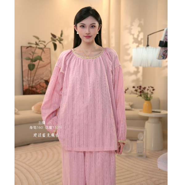 大菲【晓奇物语】春秋款套装新款长袖长裤两件套家居服