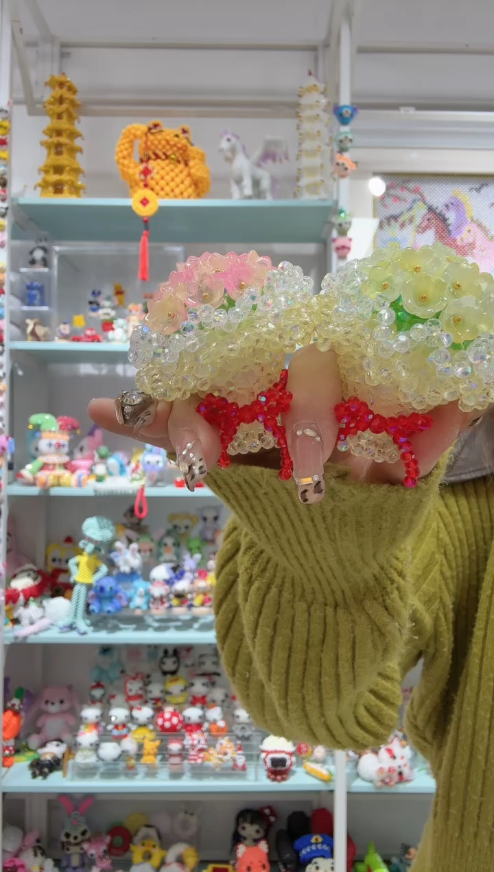 玻璃A25手捧花成品1个鹅黄色