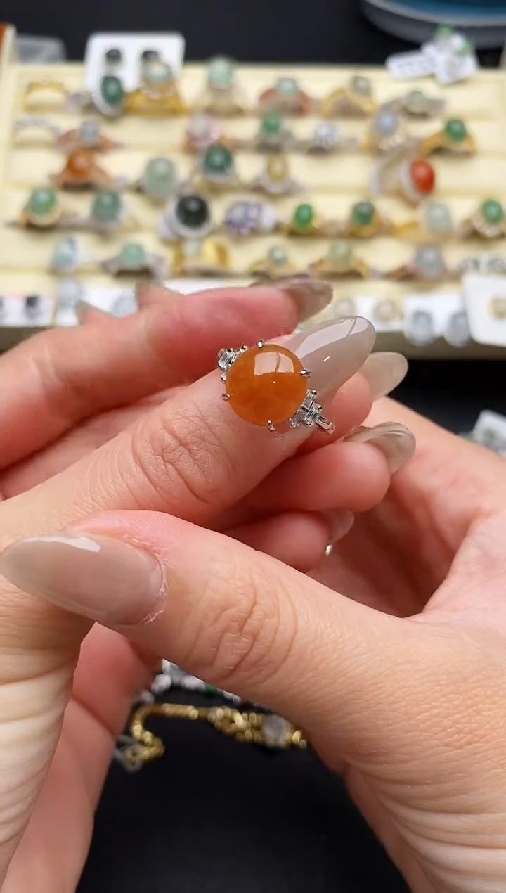 【闪购商品】翡翠戒指银S925镶嵌77777777+1