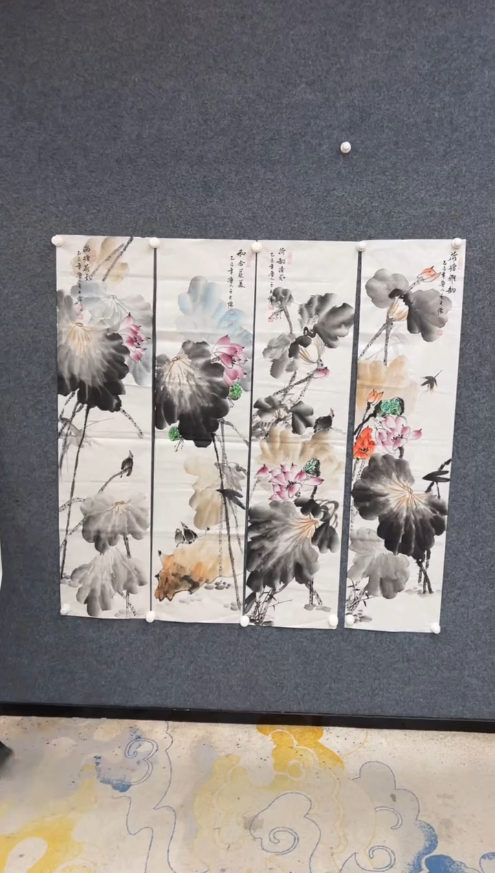 【闪购商品】国画2.17-王夫怀-四条屏-048