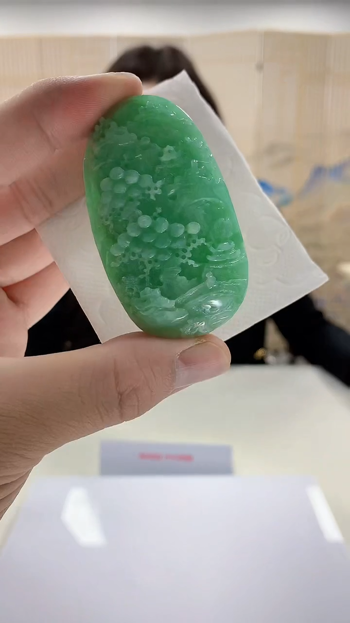 【闪购商品】定制翡翠未镶嵌4829bb-毛货挂件23