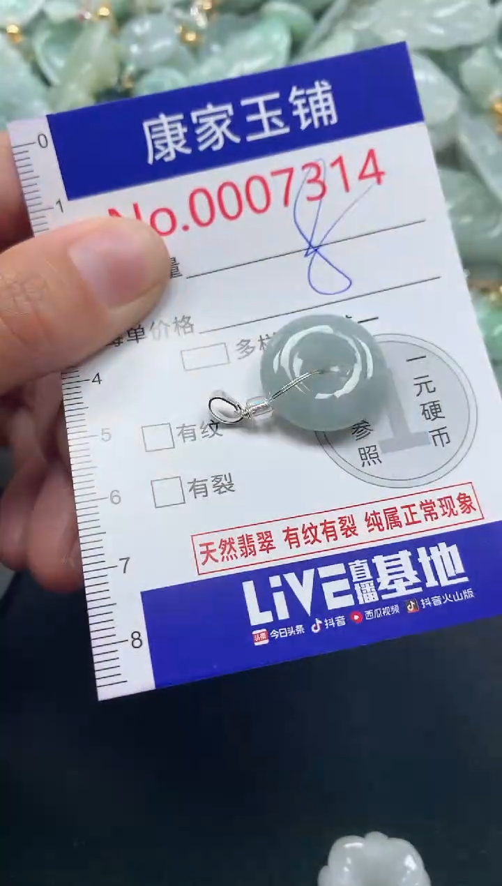 吊坠(不含链)未镶嵌翡翠7314