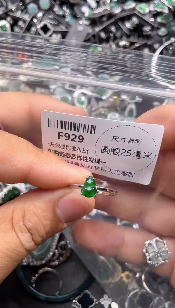 翡翠未镶嵌颈饰F929戒指