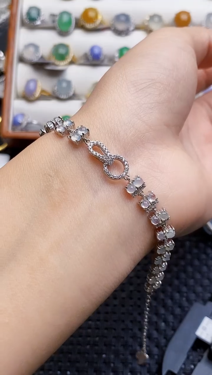 银S925镶嵌戒指翡翠6858