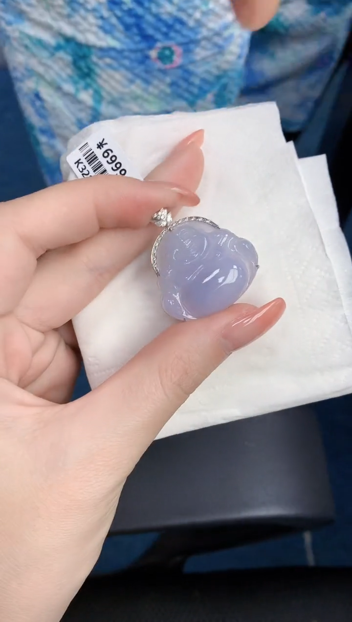 【闪购商品】翡翠颈饰18K金镶嵌天然缅甸翡翠A货