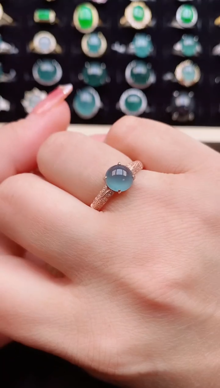 【闪购商品】翡翠戒指银S925镶嵌50850