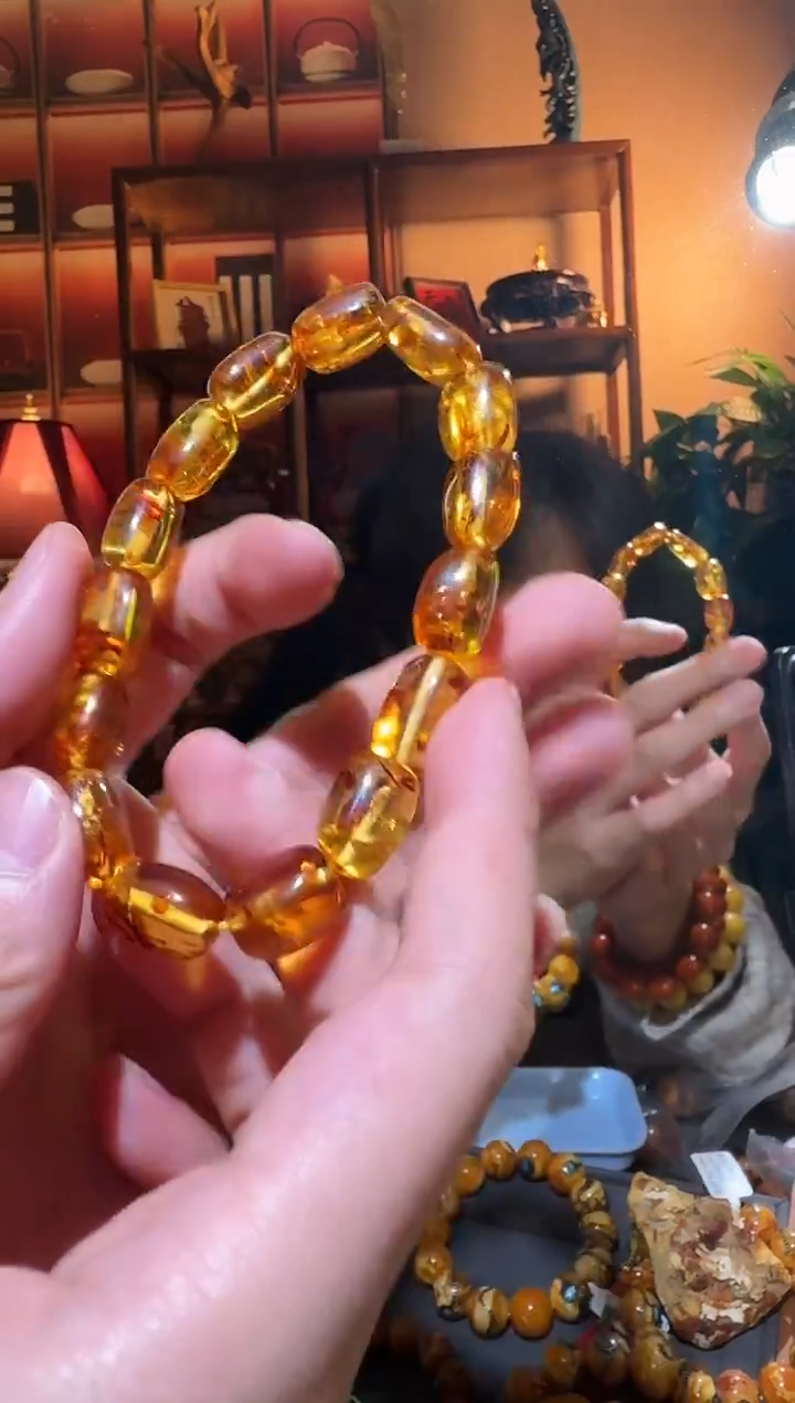 琥珀颈饰未镶嵌3461天然蜜蜡珠宝奇石