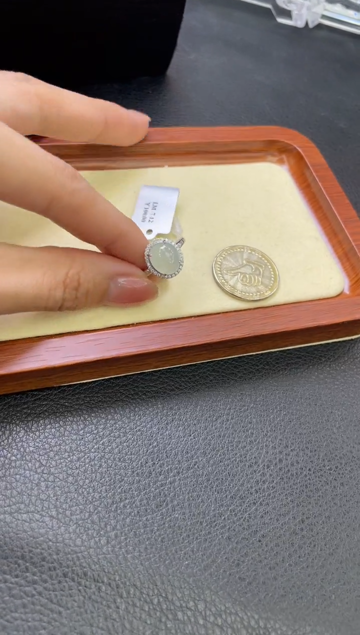 【闪购商品】翡翠戒指银S925镶嵌戒指