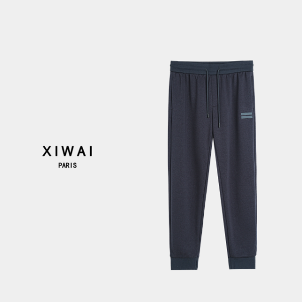 高级男装 春季新品25s蛇年限定桑蚕丝莫代尔直筒裤休闲裤 0034