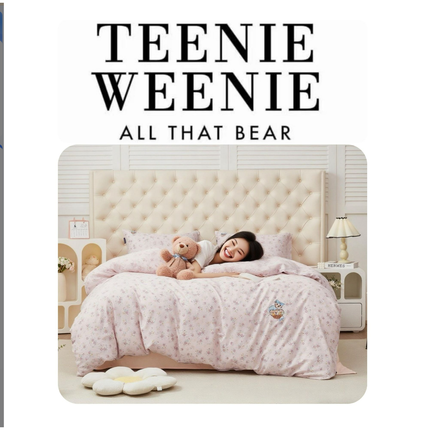 TEENIE WEENIE刺绣四件套，少女心卧室的灵魂CP