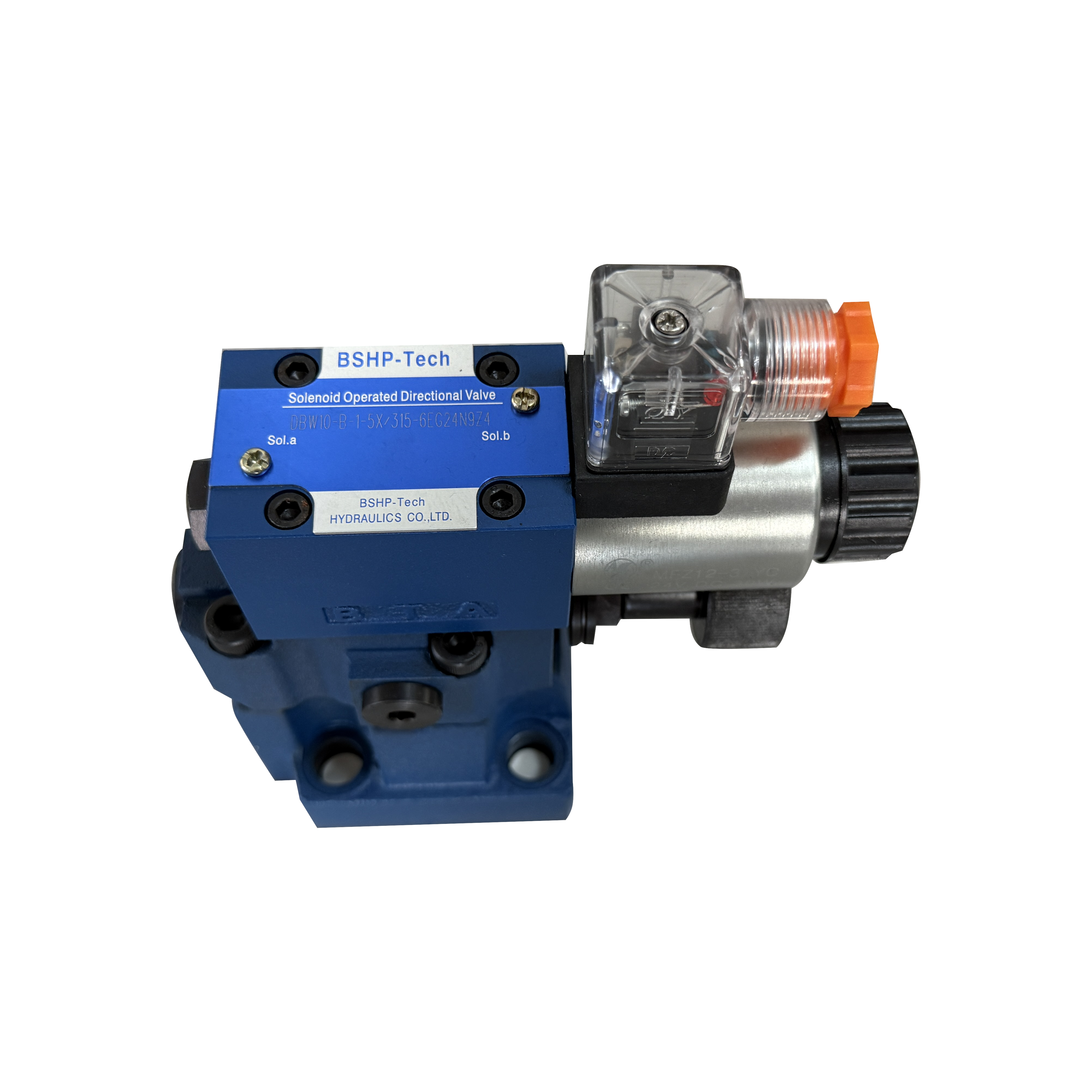 先导式溢流阀DN10,DN16,DN32, 常开常闭可选,电磁铁可选