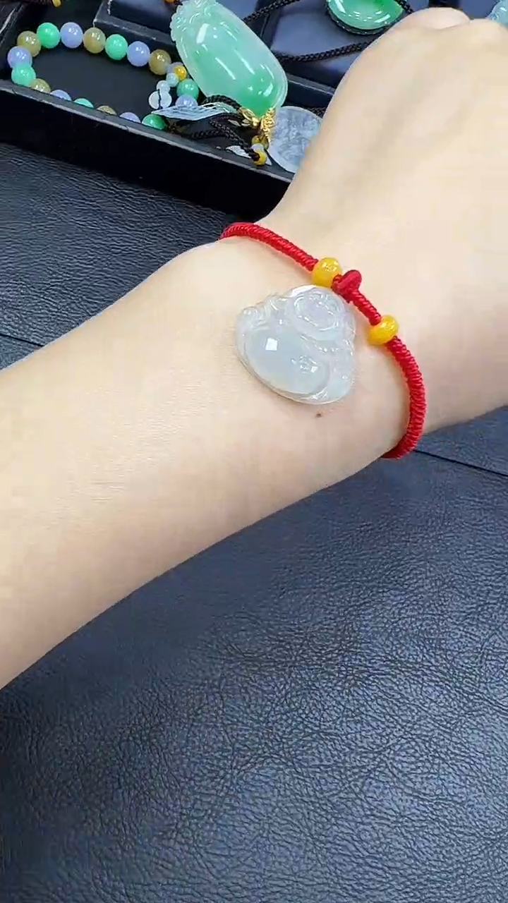 未镶嵌挂件翡翠佛公手绳