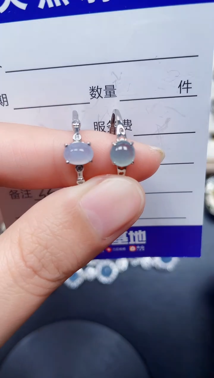 银S925镶嵌戒指翡翠33