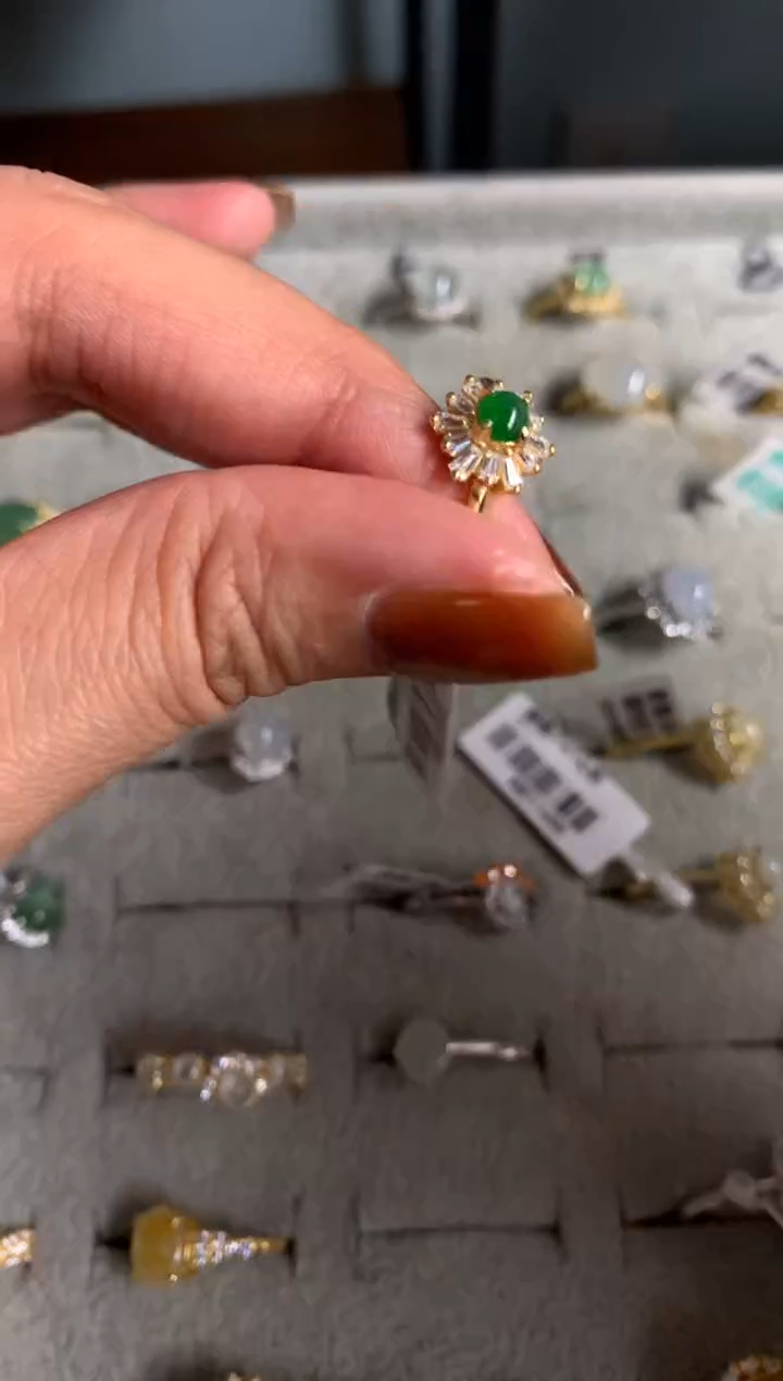 银S925镶嵌戒指翡翠32