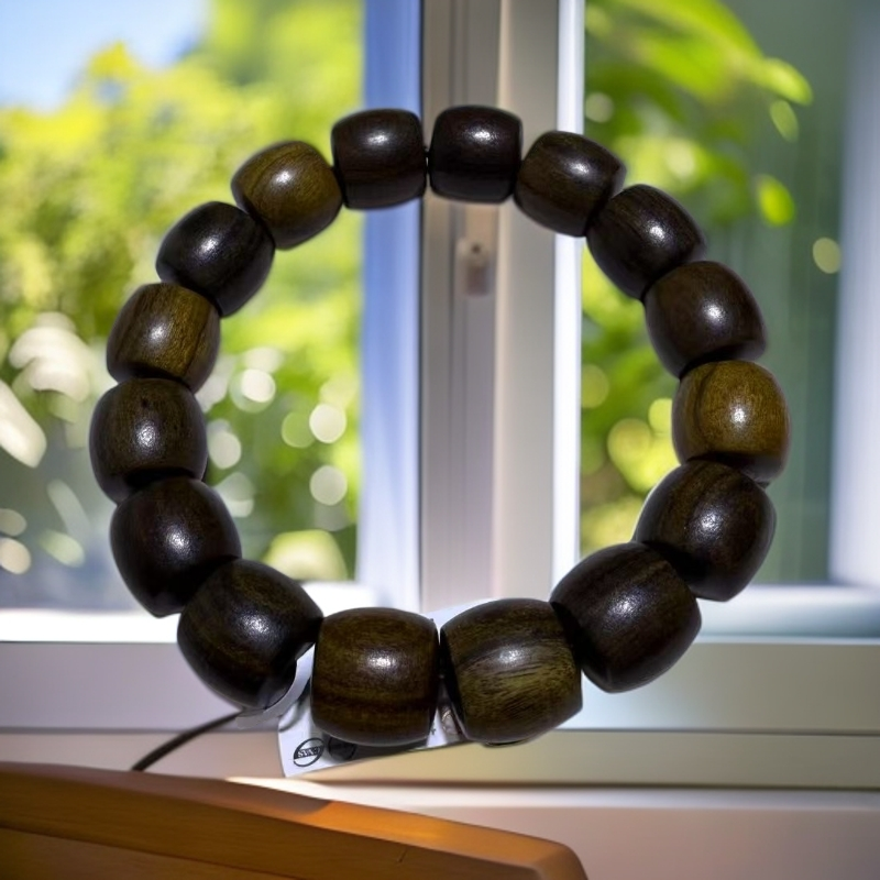 增香沉香木QL94 精品桶珠型手串（无礼盒)