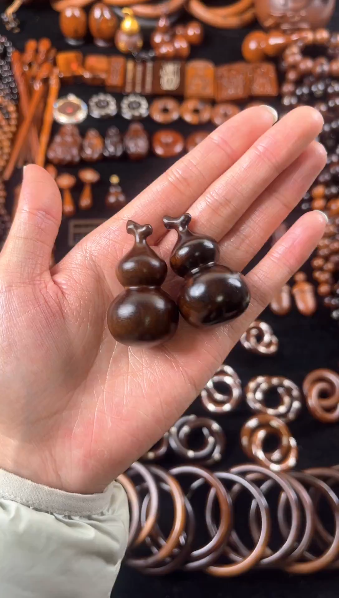 枣木雷击枣木玉化葫芦手把件