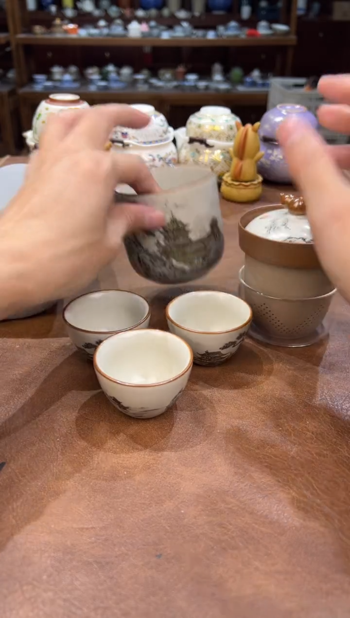 真的很便宜会开片的旅行茶具