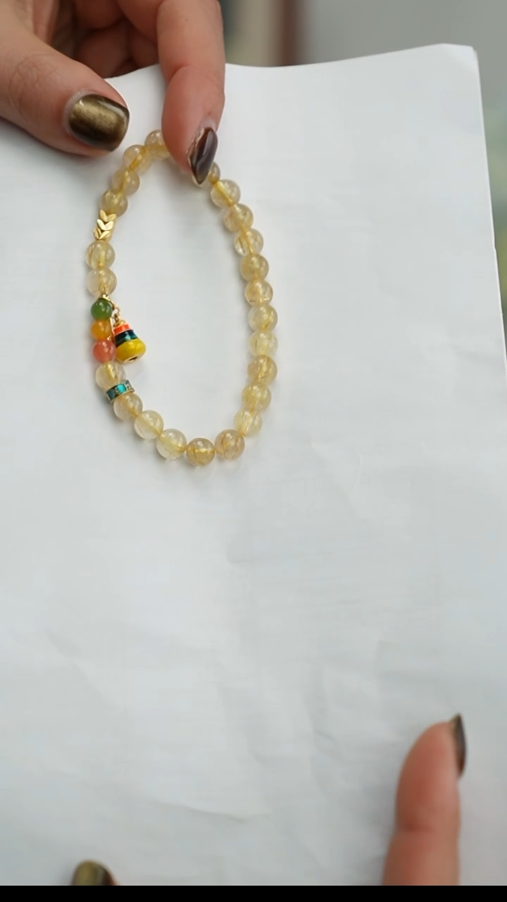 【闪购商品】黄晶手串合金手串