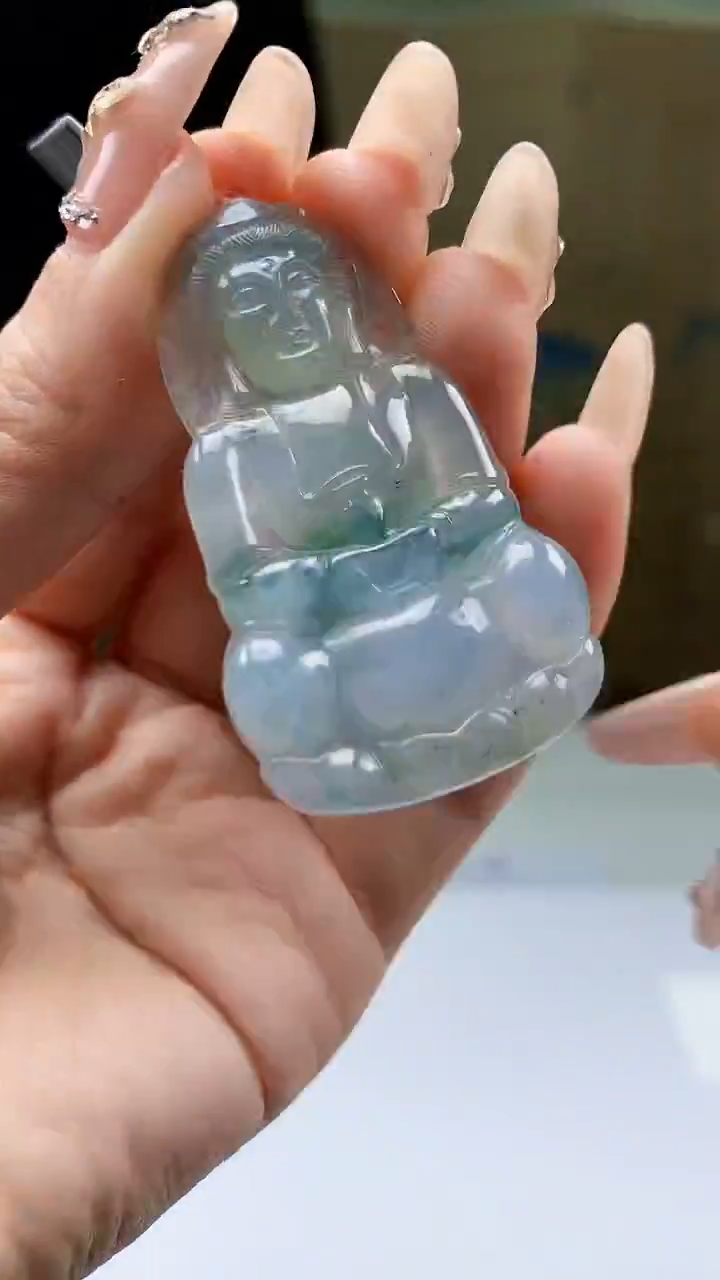 【闪购商品】定制翡翠未镶嵌4688ty-毛货挂件94
