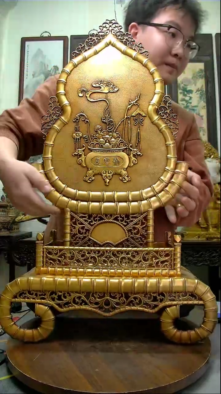 【闪购商品】屏风铜器收藏造像铜器收藏造像