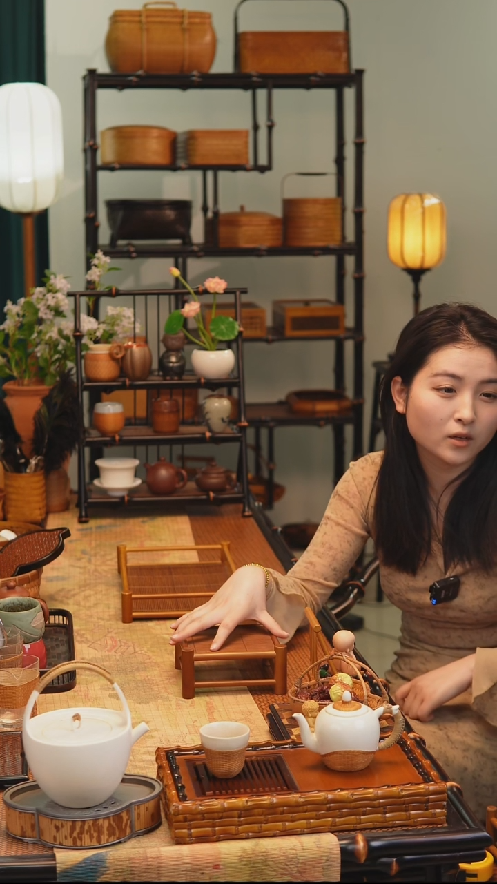 禅意小壶架楠竹竹丝