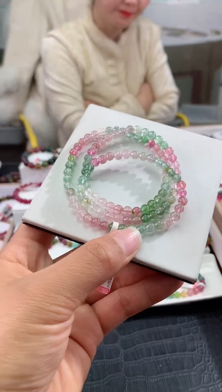 【闪购商品】碧玺手串未镶嵌多样性发一条