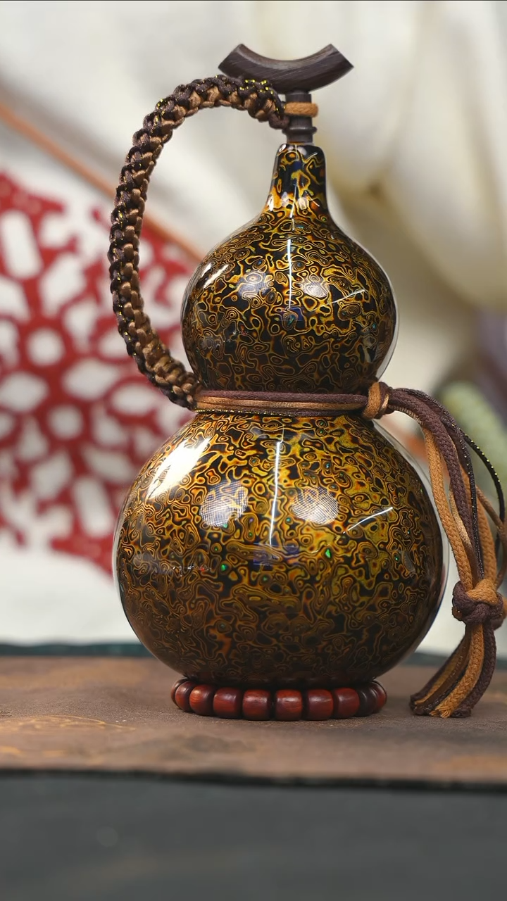 【闪购商品】RY224漆艺酒葫芦不包手串及旋转底座