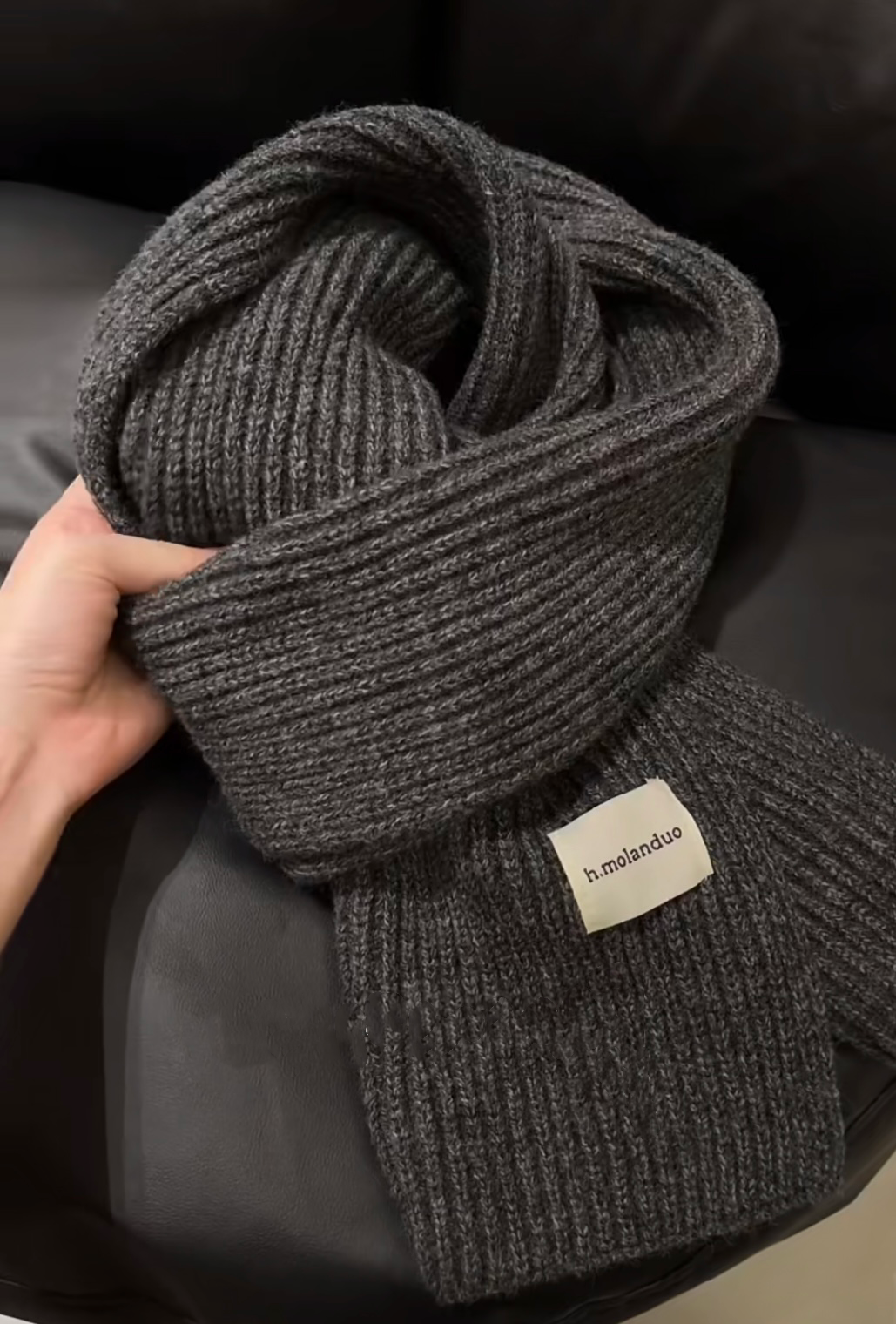 韩系秋冬软糯氛围感纯色高级百搭围脖