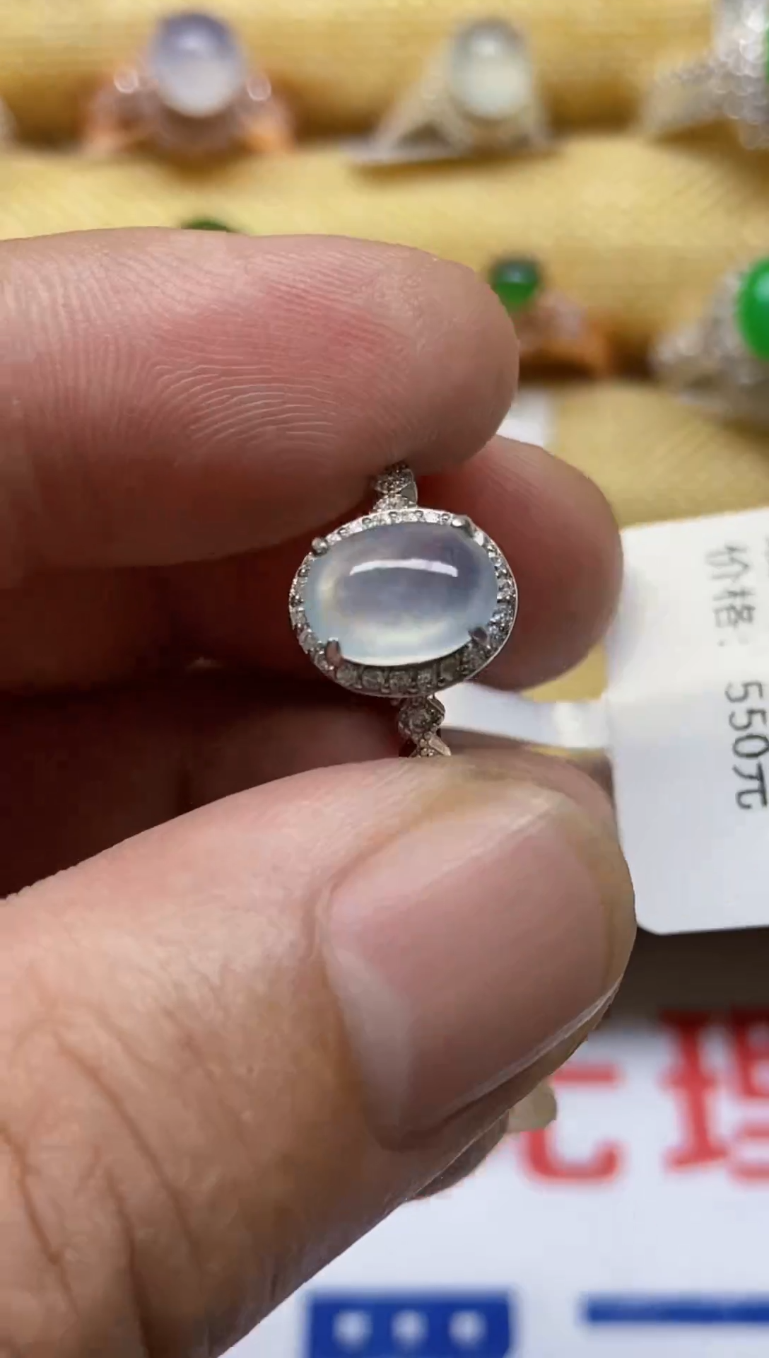 【闪购商品】翡翠戒指银S925镶嵌0000