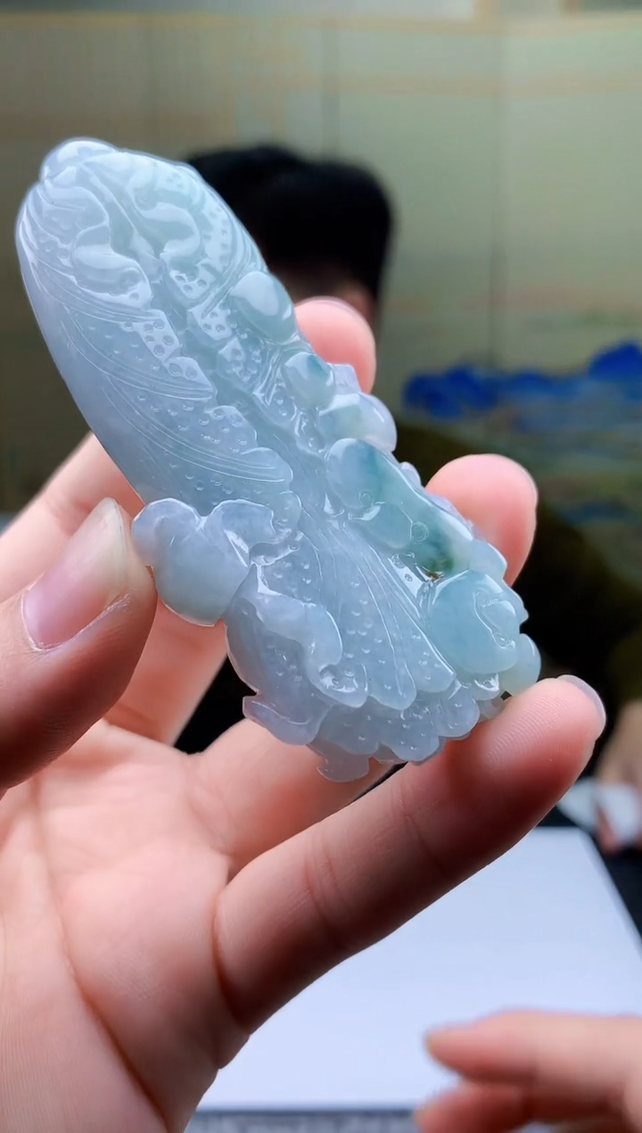 【闪购商品】定制翡翠未镶嵌4917bb-毛货挂件15