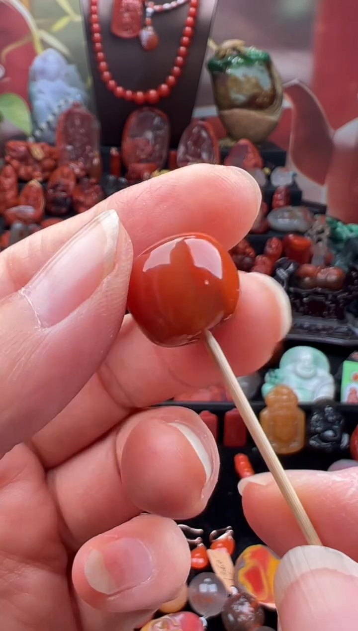 未镶嵌单珠南红玛瑙辉单珠