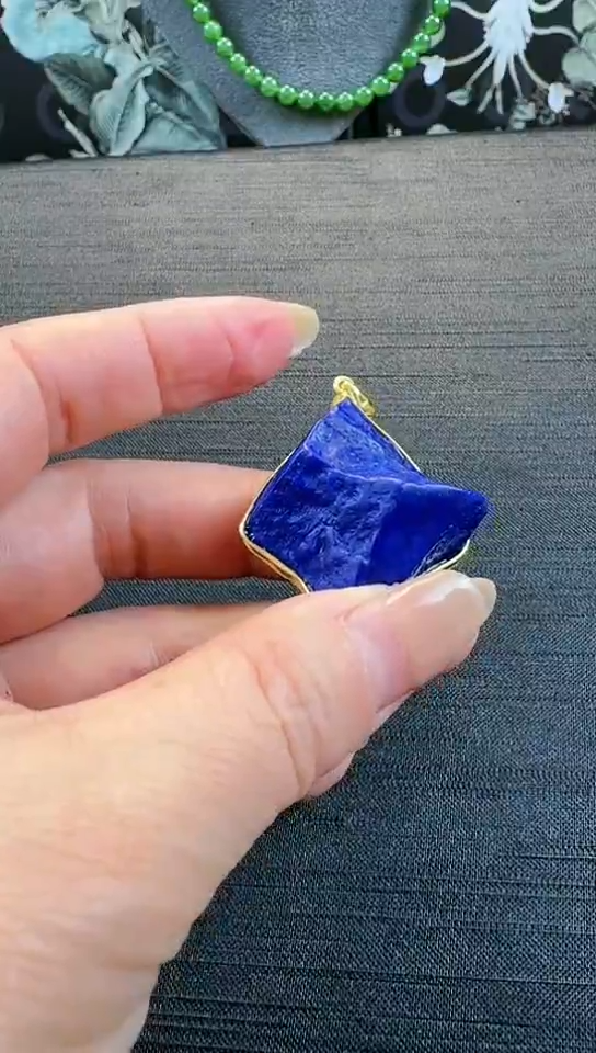 【闪购商品】青金石吊坠(不含链)银S925镶嵌青金石项链