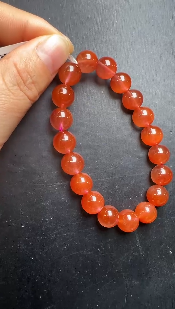 未镶嵌手串水晶红兔毛手串10mm+ JP56526 