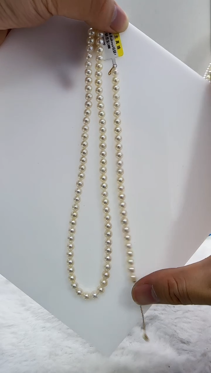 【闪购商品】海水珍珠DA银S925镶嵌ss199 羽皇金项链+手链6
