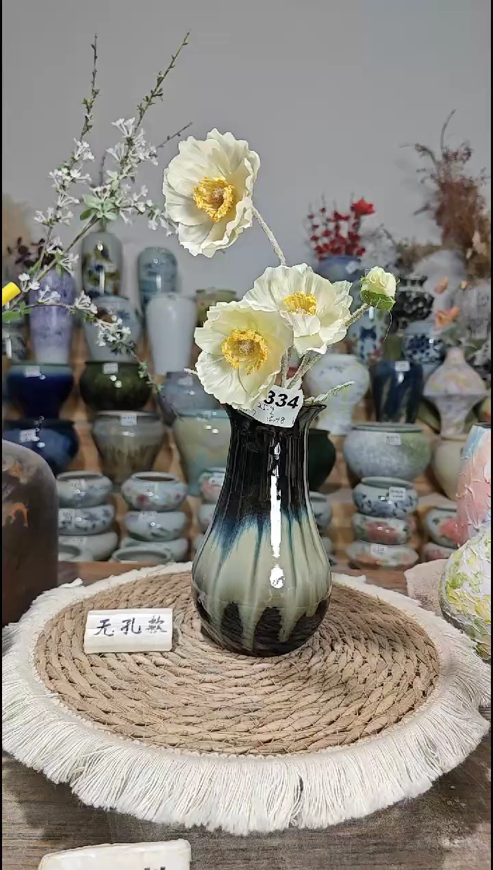 景德镇瓷韵陶瓷花盆 D334  手工制品 完美主义者慎拍