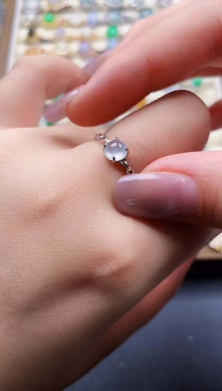 银S925镶嵌戒指翡翠109