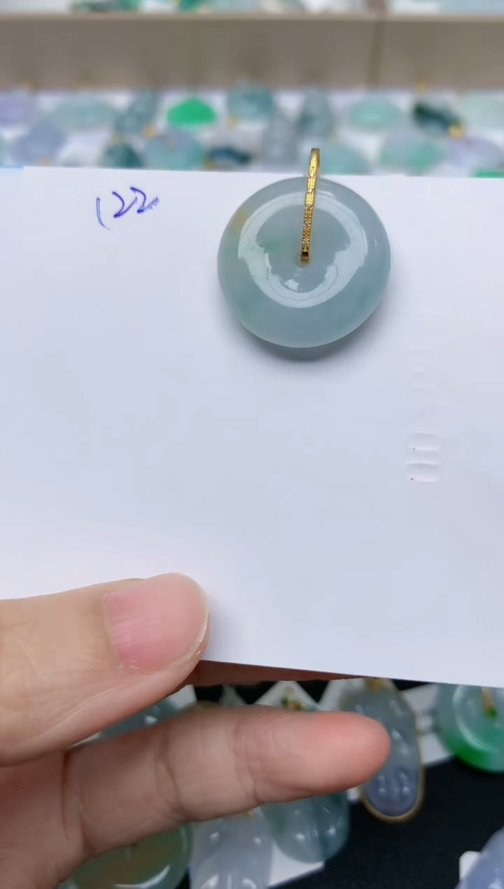 【闪购商品】翡翠颈饰18K金镶嵌天然翡翠A货    122