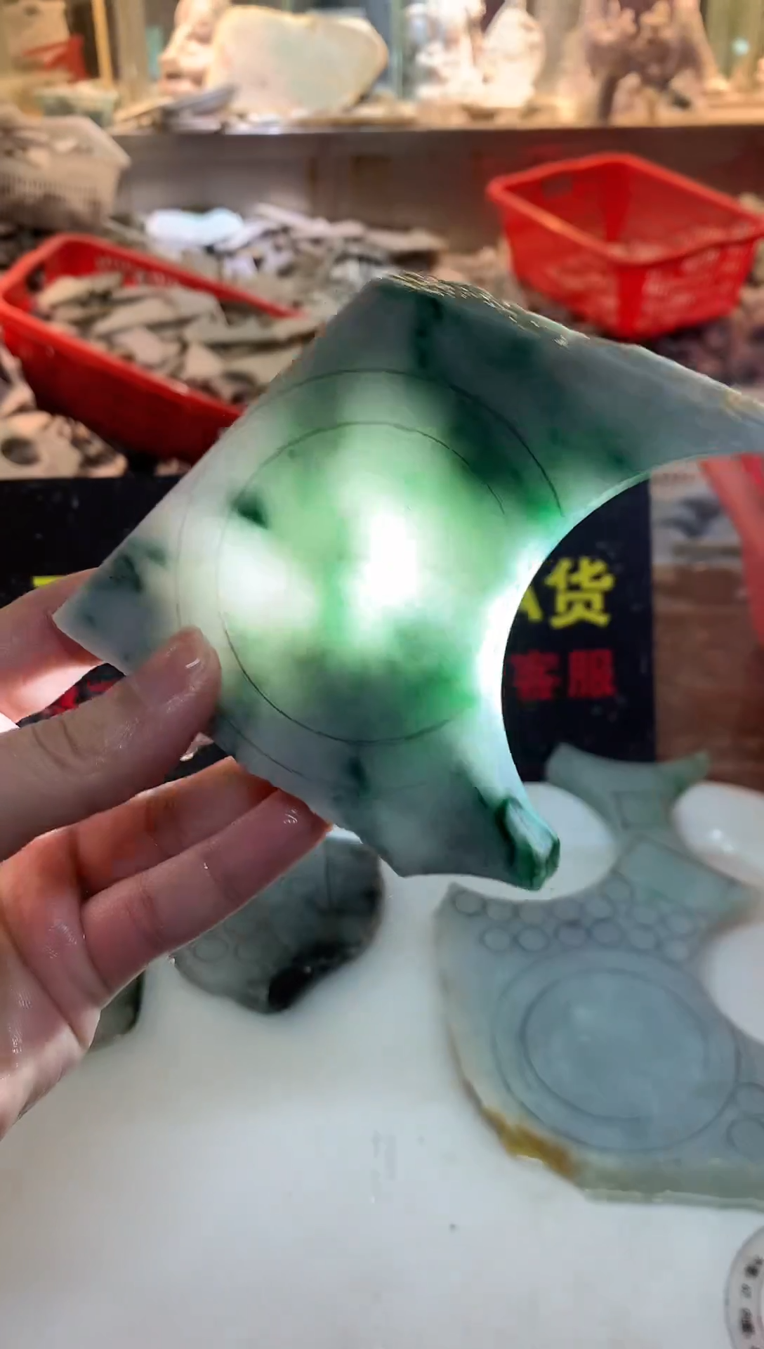 裸石翡翠0朗0翡翠珠宝701