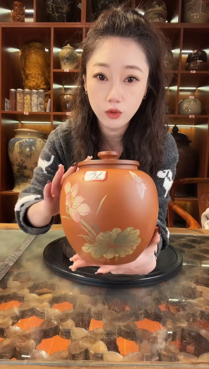 【闪购商品】缸云南建水紫陶复烧小茶罐@32