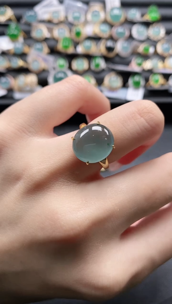 【闪购商品】翡翠戒指银S925镶嵌11111