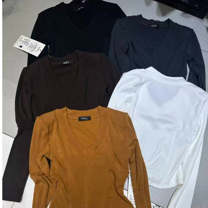 『雨美 Show』66813时尚百搭鸡心领磨毛T