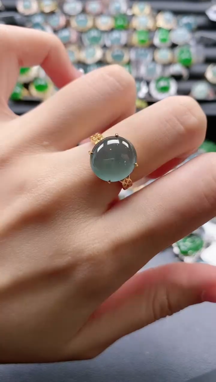【闪购商品】翡翠戒指银S925镶嵌51151