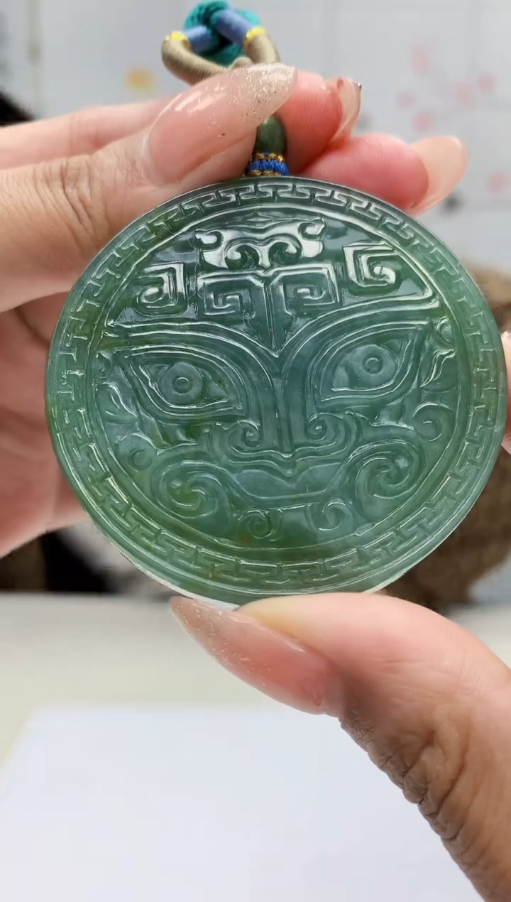 【闪购商品】定制翡翠未镶嵌4812MM-毛货挂件188