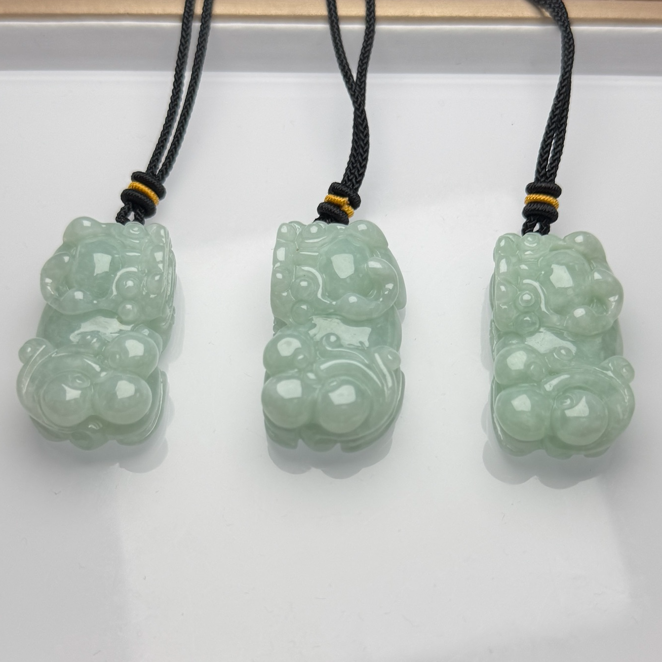 天然A货翡翠貔貅配绳（多样性发其一）qc-80337--=